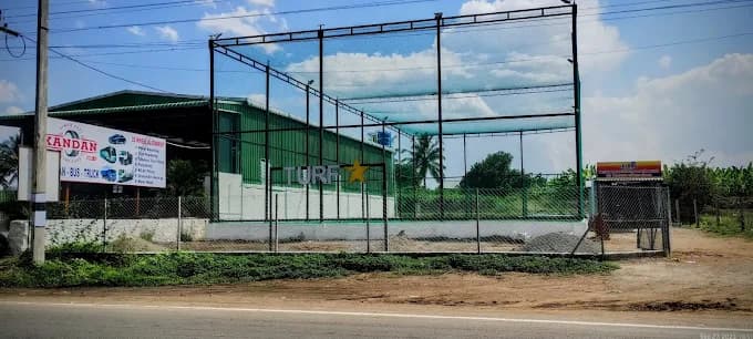 Turf Star in Sathy, Tamil Nadu, shows main pitch with floodlights