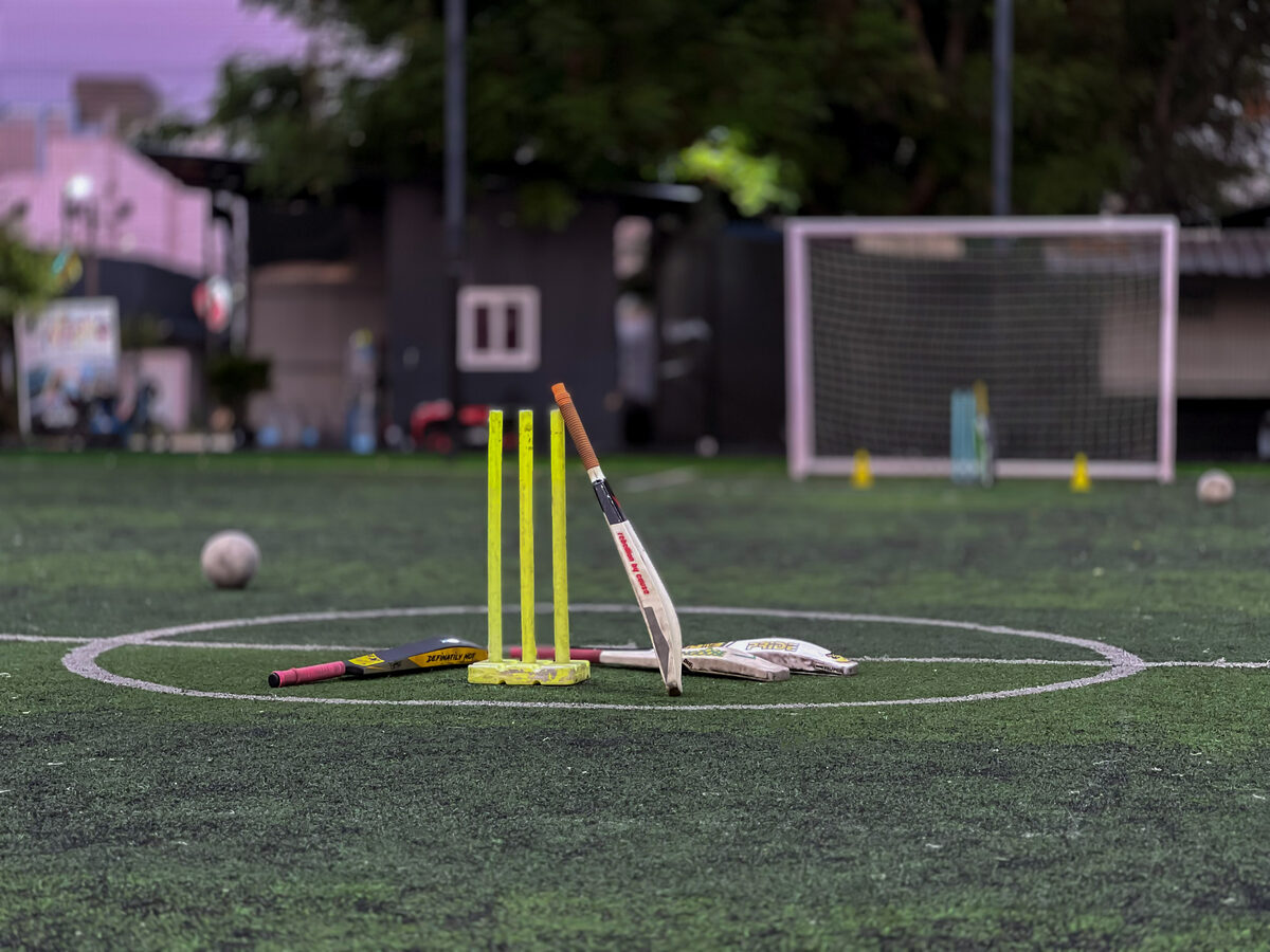 Pony Turf Gobichettipalayam main cricket pitch with turf wicket and stumps